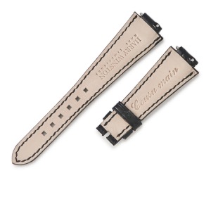 ハリーウィンストン 腕時計パーツ プルミエール用 クロコバンド クロコダイル ブラック 純正 替え ベルト ストラップ 予備 20mm ブラック 黒 バネ棒  中古