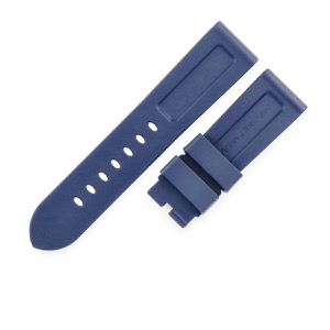 パネライ 腕時計パーツ 純正 ルミノール用 ラバーバンド ラバー ネイビー 未使用 替え ベルト ストラップ 尾錠用 予備 交換 スペア 24ｍｍ ネイビー 紺  中古