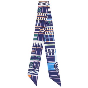 エルメス スカーフ ツイリー シルク マルチカラー 【VOLTES ET PIROUETTES/ヴォルト エ ピルエット】  中古