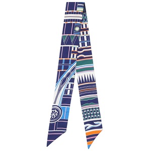 エルメス スカーフ ツイリー シルク マルチカラー 【VOLTES ET PIROUETTES/ヴォルト エ ピルエット】  中古