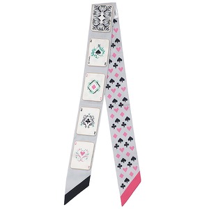 エルメス スカーフ ツイリー シルク マルチカラー 【JEU DE CARTES/ジュー ドゥ カルト】  中古