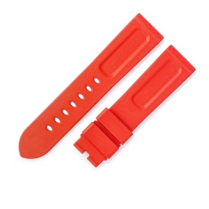 パネライ 腕時計パーツ 純正 ルミノール用 ラバーバンド ラバー レッド 替え ベルト ストラップ 尾錠用 予備 交換 スペア 24ｍｍ レッド 赤  中古