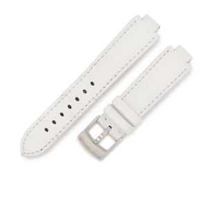 ルイヴィトン 腕時計パーツ 純正 クロコバンド クロコダイル ホワイト 替え ベルト 純正SS製尾錠付き 18mm ホワイト 白 シャイン 艶有り  中古