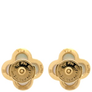 ヴァンクリーフアーペル ピアス ピュア アルハンブラ K18YG ホワイト 白 750YG 18K  VCARA38800 中古