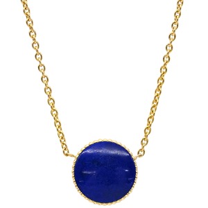 クリスチャン・ディオール ネックレス ローズ デヴァン メダリオン ミディアム K18YG ゴールド Dior Au750 18K ラピスラズリ ダイヤ 一粒  中古