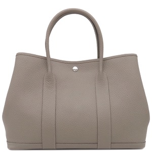 エルメス トートバッグ ガーデンパーティーPM カントリー グレー グレージュ  中古