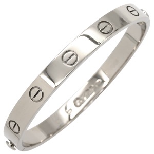 カルティエ ブレスレット LOVE ラブブレス 旧型 K18WG シルバー #16 750WG 18K 18金 バングル 中古