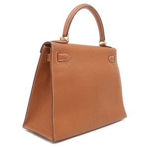 エルメス 2WAYバッグ ケリー28 外縫い シェーブル ブラウン 中古