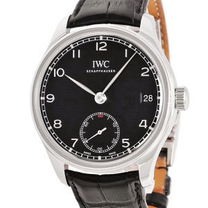 IWC ポルトギーゼ ハンドワインド エイトデイズ IW510202 ブラック 黒 スモールセコンド デイト 手巻き