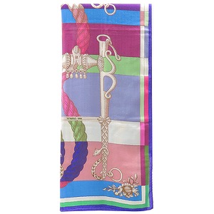 エルメス ストール ショール カレ140 CARRE カレジェアン カシミヤ マルチカラー 【Della Cavalleria /デッラ カヴァッレリア】 中古