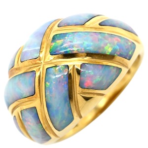 リング 指輪 オパール リング K18YG ゴールド 750 YG   中古