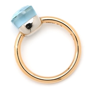 ポメラート リング 指輪 ヌード リング K18YG ブルー #53 Au750 18K 18金 YG ヌードプチ  PAB4030 中古