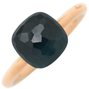 ポメラート リング 指輪 ヌード リング K18RG ブルー #54(JP14)  Au750 18K 18金 RG ブルートパーズ ヌードプチ  PAB4030 中古