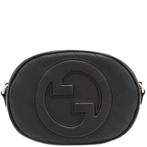 グッチ ショルダーバッグ ブロンディ レザー ブラック 黒  760175 中古