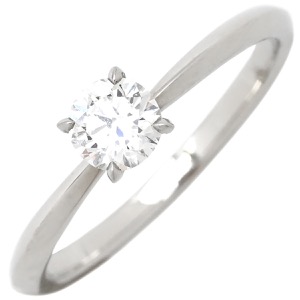 リング 指輪 ダイヤ 立爪リング Pt950 シルバー 1石 1粒  中古