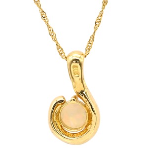 ネックレス オパール ペンダント K18YG ゴールド Au750 18K 18金  中古