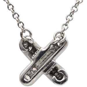 ティファニー ネックレス クロスステッチ ダイヤ Pt950 シルバー PT950  中古