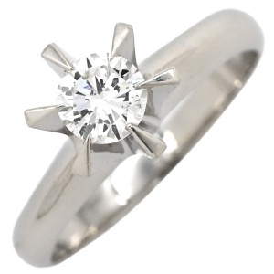 リング 指輪 ダイヤ 立爪リング Pt900 シルバー 1石 1粒  中古