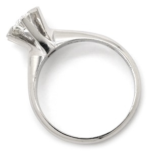 リング 指輪 ダイヤ 立爪リング Pt900 シルバー 1石 1粒  中古