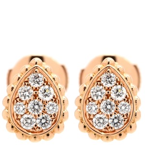 ブシュロン ピアス セルパン ボエム スタッズ ピアス エクストラスモール K18PG ゴールド 750 PG 18金 16石 ダイヤ JCO01362 中古