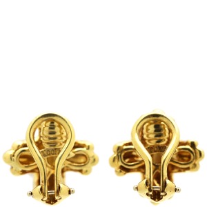 ティファニー ピアス シグネチャー クロス K18YG ゴールド T&Co. signature 750 YG  中古