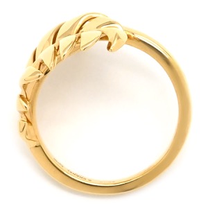 シャネル リング 指輪 プリュム ドゥ シャネル K18YG ゴールド #49(JP9) 750AU リーフ モチーフ J10176 中古