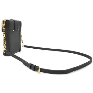 ルイヴィトン ショルダーバッグ ポシェット トランク ヴェルティカル エピレザー ブラック 黒  M67871 中古