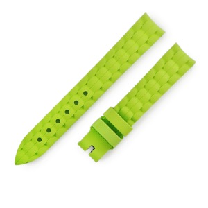 ショパール 腕時計パーツ 純正 ハッピースポーツ用 ラバーバンド ラバー グリーン 未使用 替え ベルト ストラップ 15ｍｍ イエローグリーン 黄緑  中古