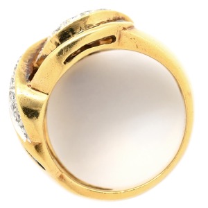 リング 指輪 ブルーサファイア ダイヤ K18YG ゴールド 青  中古