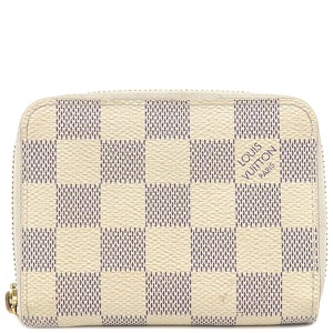 ルイヴィトン コインケース ジッピー コインパース ダミエアズールキャンバス ホワイト 白 ラウンドファスナー  N63069  中古