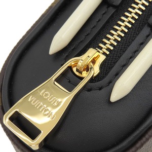 ルイヴィトン 小物 ゴルフセット アンドルーズ モノグラムキャンバス ブラウン 茶 黒 ボールポーチ ボールケース  GI0826 中古