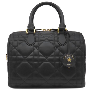 クリスチャン・ディオール 2WAYバッグ グルーヴ 25 ミディアム カーフ ブラック 黒 マクロカナージュ ショルダー  M1365UBOL_M900 中古