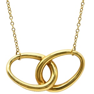 ティファニー ネックレス ダブルループ K18YG ゴールド エルサペレッティ 750 18金  中古