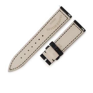 フランクミュラー 腕時計パーツ 純正 950 ロングアイランド用 クロコバンド クロコダイル ブラック 未使用 替え ベルト ストラップ 18mm  中古