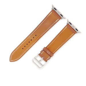 エルメス 腕時計パーツ 純正 アップルウォッチ 38 40 41 mm用 レザー ブラウン 新品同様 レザー ベルト 32mm 茶 尾錠付き 中古