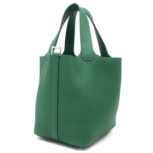 エルメス ハンドバッグ ピコタンロックPM  トリヨンクレマンス グリーン未使用 緑  中古