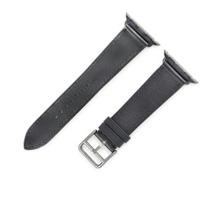 エルメス 腕時計パーツ 純正 アップルウォッチ 38 40 41 mm用 レザー ブラック 新品同様 レザー ベルト 32mm 黒 尾錠付き 中古