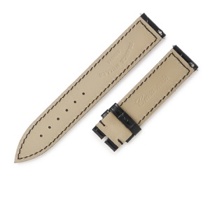 フランクミュラー 腕時計パーツ 900 902 ロングアイランド用 クロコバンド クロコダイル ブラック 未使用 純正 替え ベルト ストラップ 16mm  中古