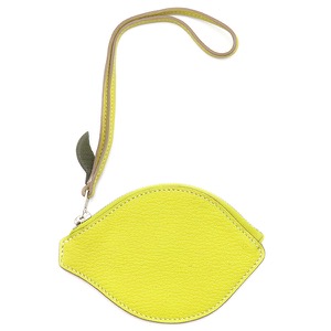 エルメス コインケース トゥッティ フルッティ シェーブル イエロー 黄色 緑 レモン フルーツモチーフ  中古