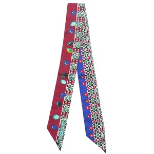 エルメス スカーフ ツイリー シルク マルチカラー 【PARURES DES MAHARAJAS/マハラジャの装身具 デタイユ】  中古