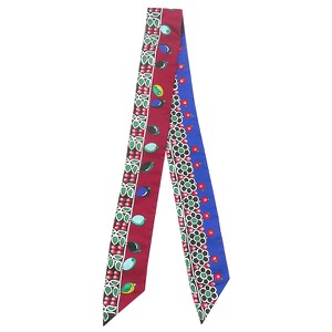 エルメス スカーフ ツイリー シルク マルチカラー 【PARURES DES MAHARAJAS/マハラジャの装身具 デタイユ】  中古