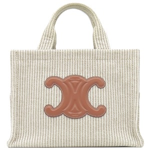 セリーヌ 2WAYバッグ スモール カバ タイス レザー ベージュ ショルダー  中古