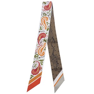エルメス スカーフ ツイリー シルク マルチカラー 【GUEPARDS BANDANA MULT/チーター バンダナ】  中古