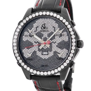 ジェイコブ 5タイムゾーン スカル リミテッド JC-SKULL9D 純正ダイヤ 骸骨 ドクロ GMT 限定 クオーツ