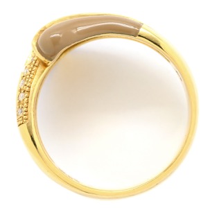 リング 指輪 漆 ダイヤリング K18YG ゴールド レッド 赤 茶 中古