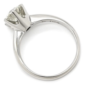 リング 指輪 ダイヤ 立爪リング Pt850 シルバー 1P 1石 1粒 中古