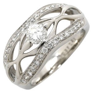 リング 指輪 ダイヤリング Pt900 シルバー 中古