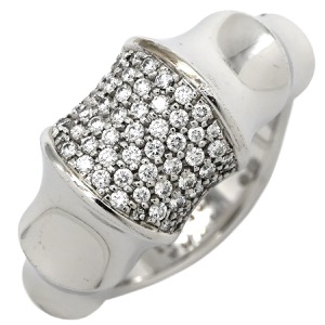 オメガ リング 指輪 ダイヤリング K18WG シルバー #54(JP14) 18K 750WG パヴェ  中古