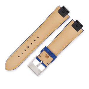 ルイヴィトン 腕時計パーツ 純正 タンブール用 クロコバンド クロコダイル ブルー 替え ベルト 純正SS製尾錠付き 21mm ブルー 青 マット  中古