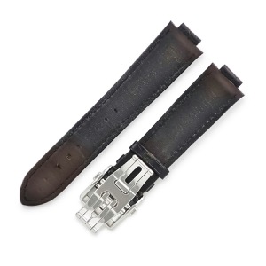 ルイヴィトン 腕時計パーツ 純正 タンブール用 クロコバンド クロコダイル ブラウン 替え ベルト 純正SS製バックル付き 21mm ブラウン 茶 マット 中古